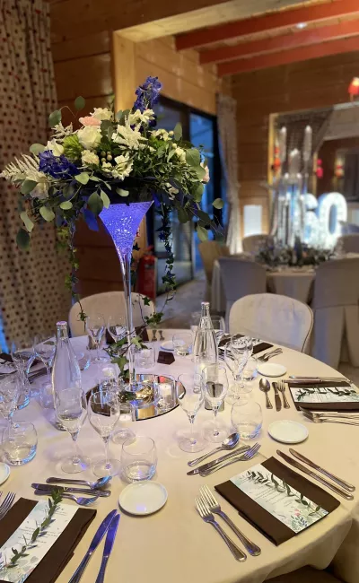 décoration de table 60 ans chic