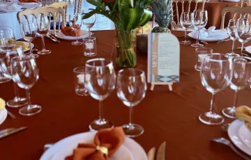 table de mariage coloré & exotique